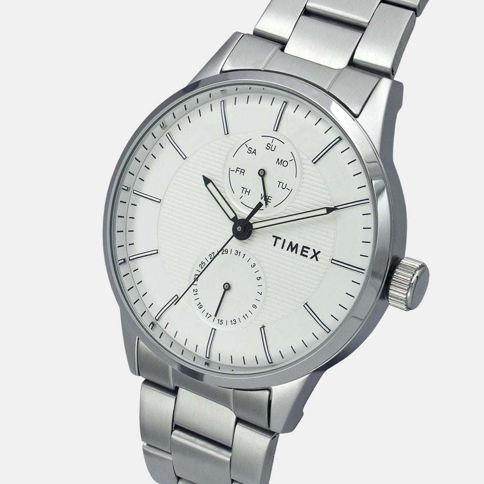 Timex TWEG19900 Men’s Silver Dial Stainless-Steel Analog Watch