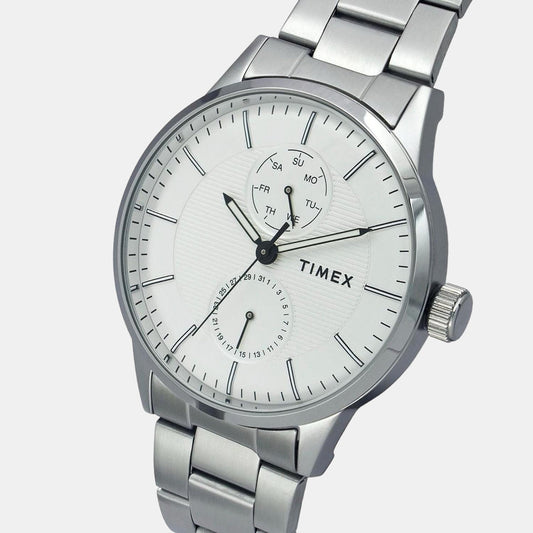 Timex TWEG19900 Men’s Silver Dial Stainless-Steel Analog Watch
