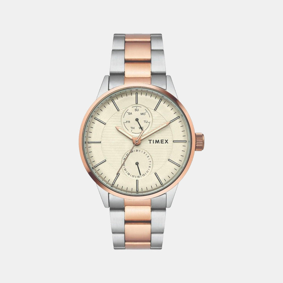 Timex TWEG19902 Men Beige Dial Chronograph Stainless Steel Quartz Watch