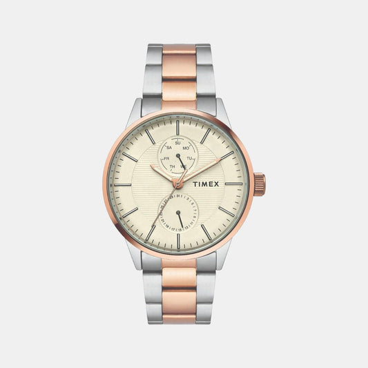 Timex TWEG19902 Men Beige Dial Chronograph Stainless Steel Quartz Watch