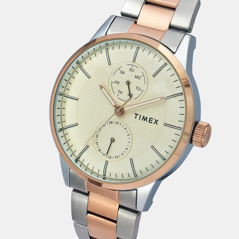 Timex TWEG19902 Men Beige Dial Chronograph Stainless Steel Quartz Watch