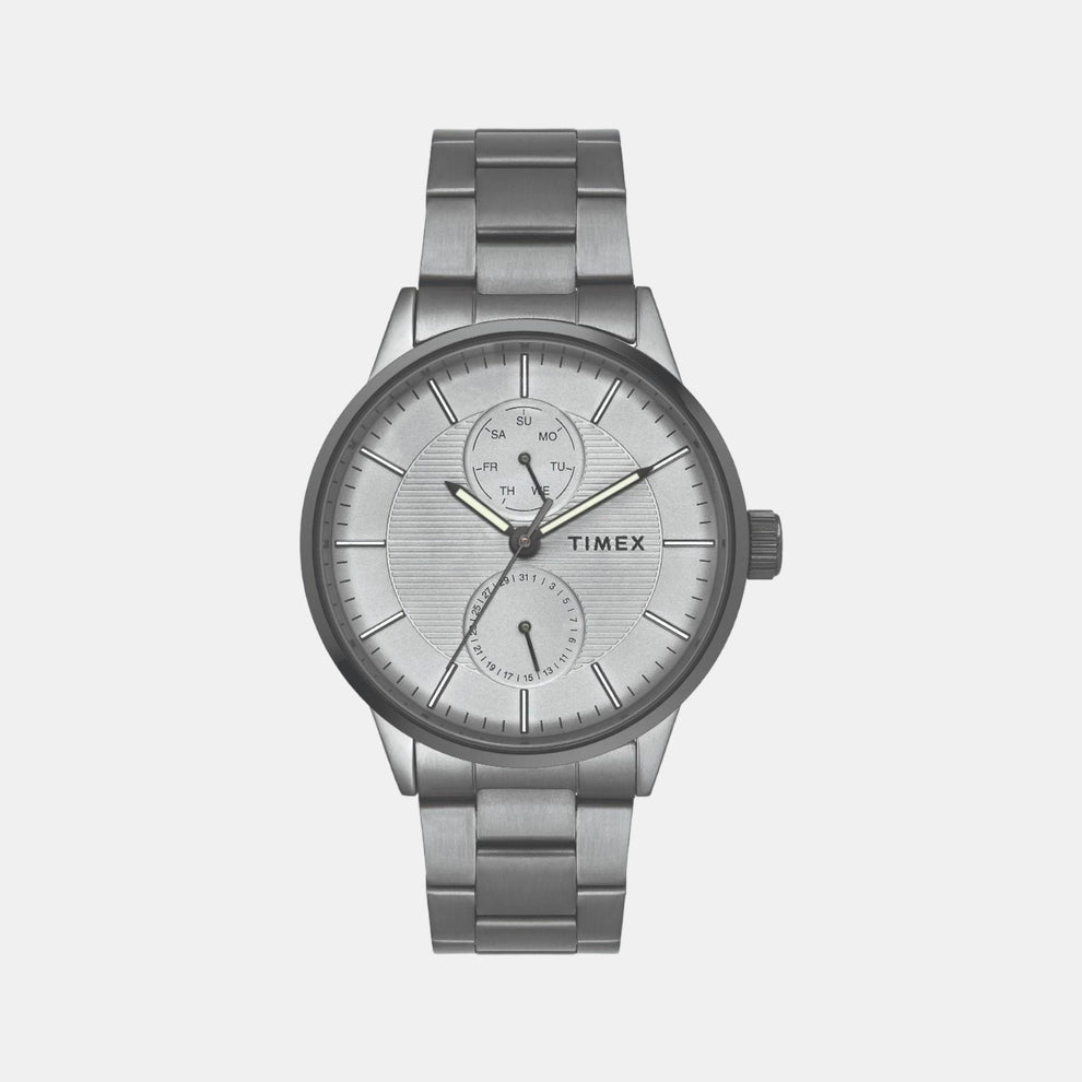 Timex TWEG19904 Men Grey Dial Analog Stainless Steel Watch – Quartz Chrono