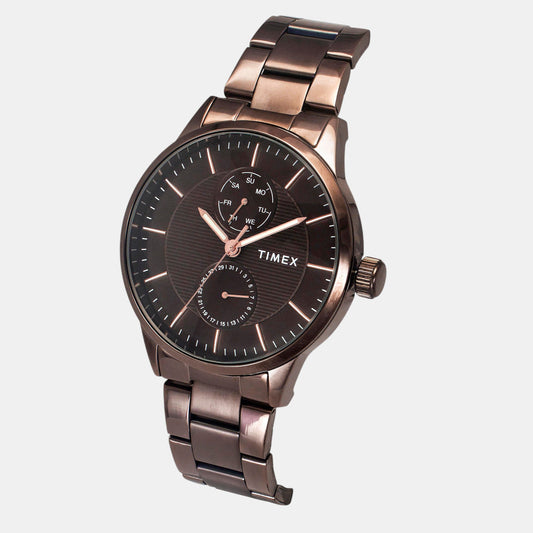 Timex TWEG19941 Brown Dial Stainless Steel Bracelet Analog Men Watch – Round Case, Quartz Movement