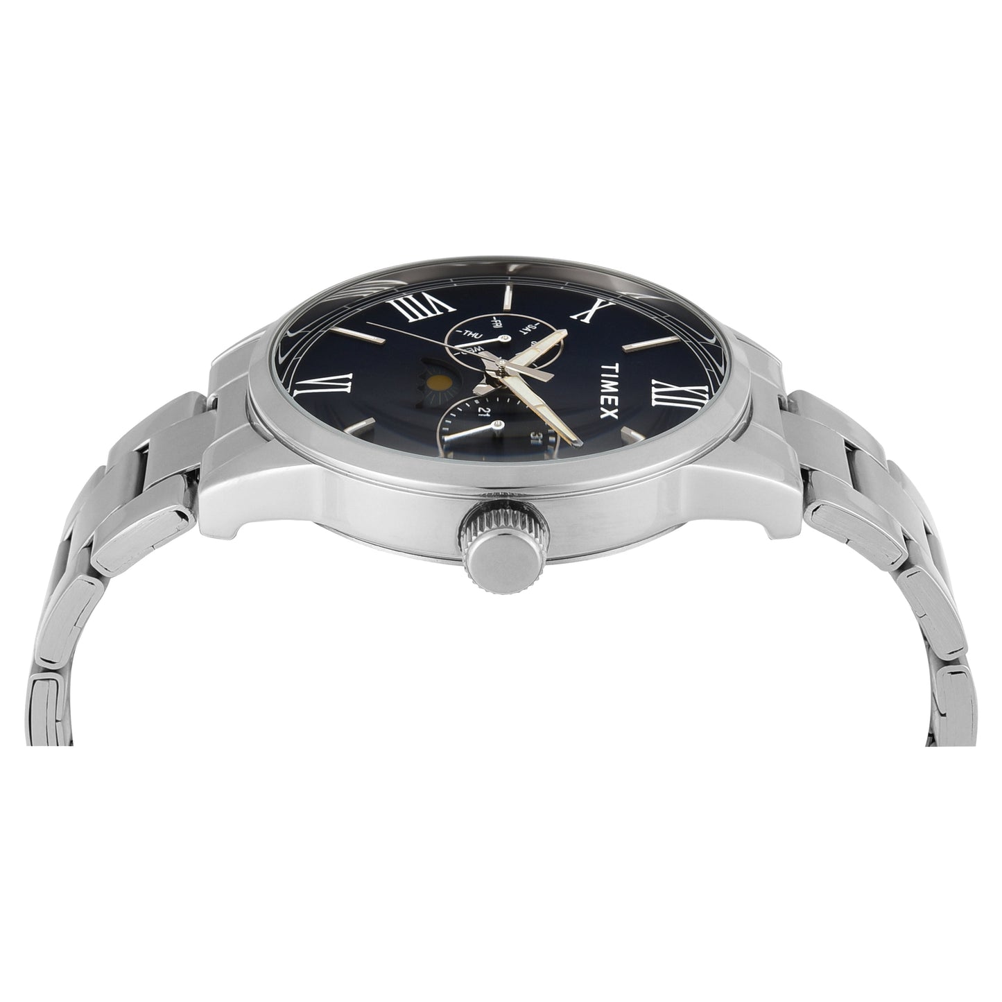 Timex TWEG19944 Men’s Blue Dial Analog Watch with Stainless Steel Strap