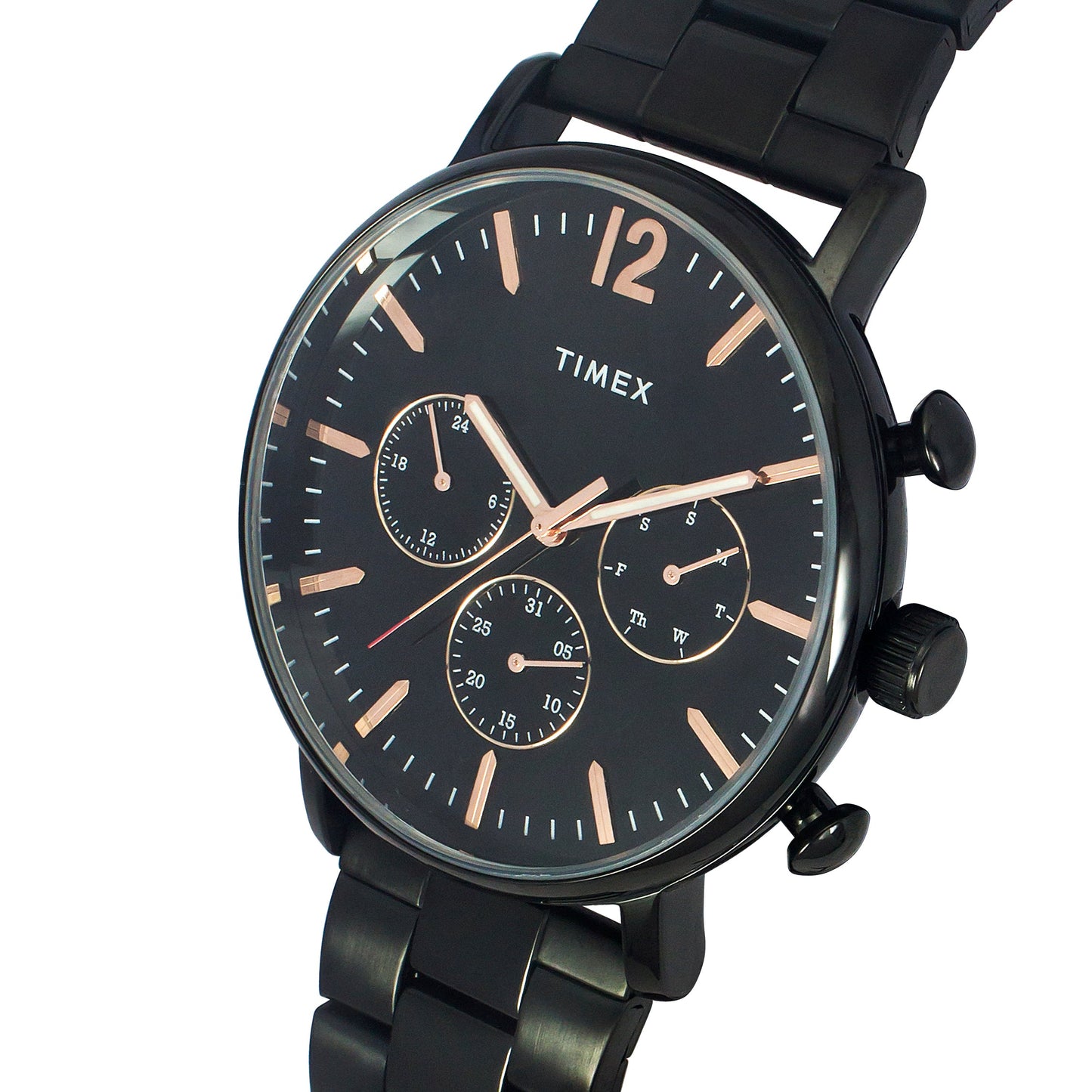 Timex TWEG20011 Black Dial Quartz Analog Round Brass Case Classic Men’s Watch