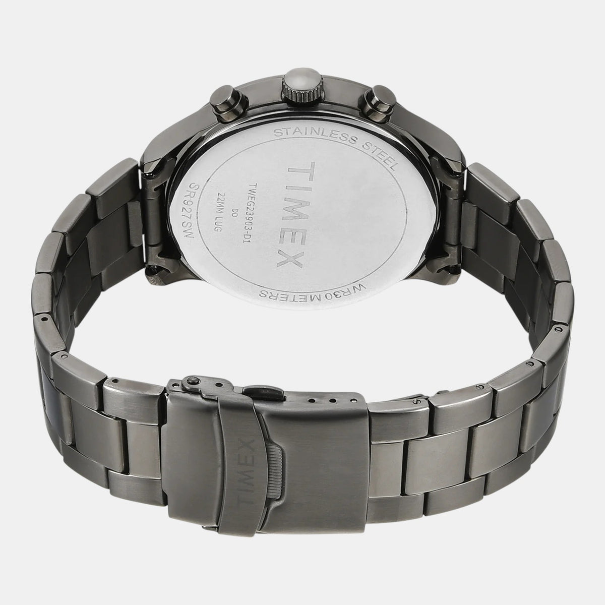 Timex TWEG23903 Green Dial Round Case Analog Men Watch – Gunmetal Stainless Steel Bracelet, Quartz Movement