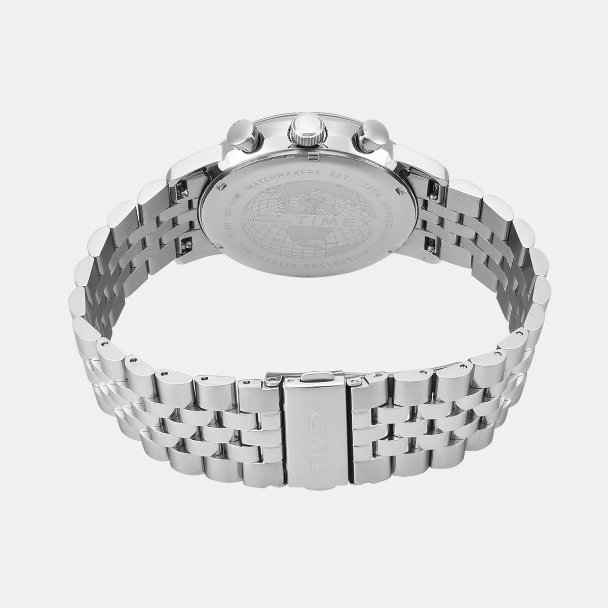 Timex TWEG26704 Silver-Tone Round Dial Analog Men Watch – Stainless Steel Bracelet, Quartz Movement