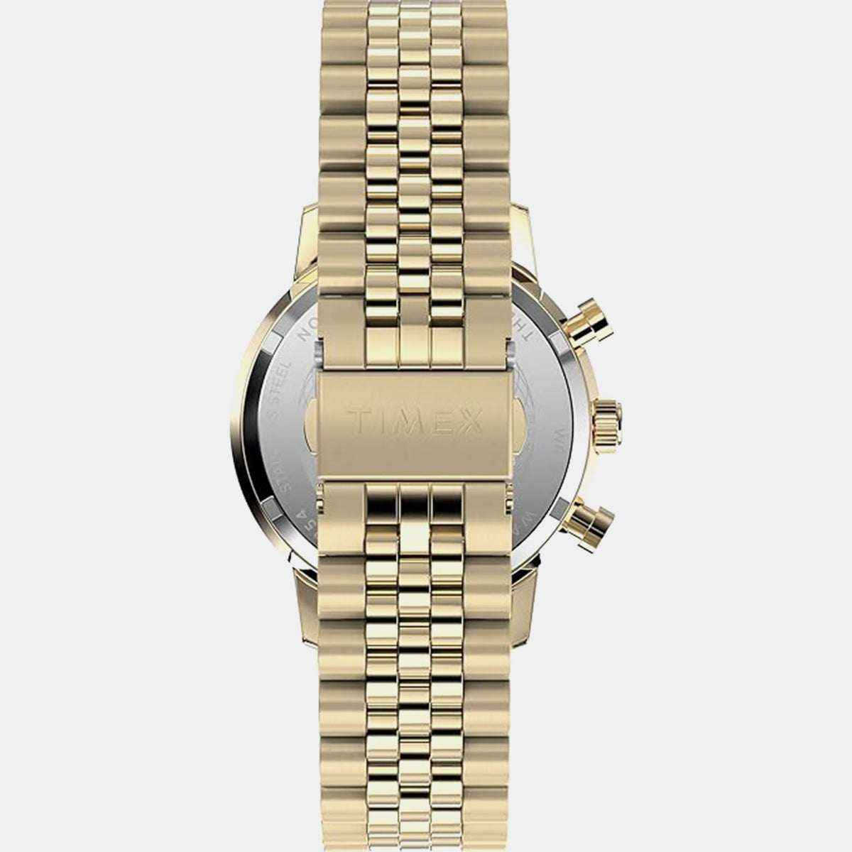 Timex TWEG26706 Quartz Analog Black Dial Chronograph Gold-Tone Stainless Steel Bracelet Watch For Men