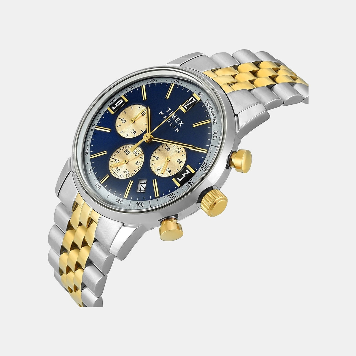 Timex TWEG26708 Quartz Analog Blue Dial Chronograph Stainless Steel Bracelet Watch For Men