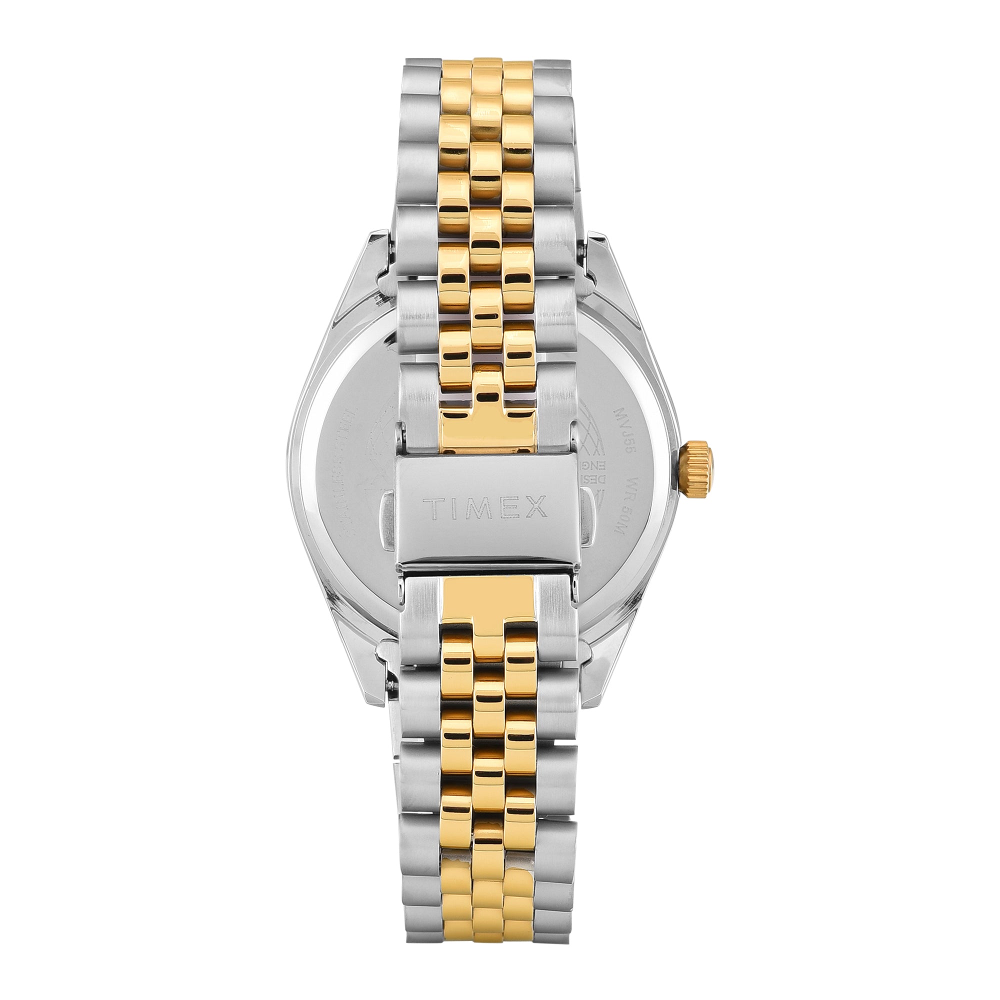 Timex TWEG27102 Quartz Analog Green Round Dial Two-Tone Stainless Steel Bracelet Watch For Men