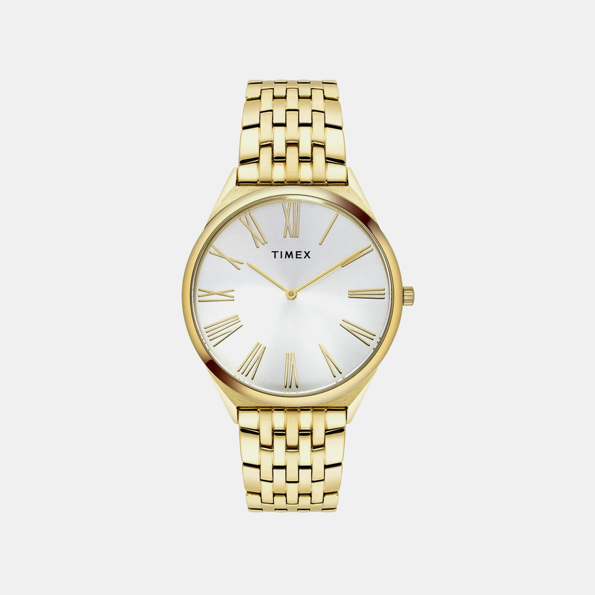 Timex TWEG27902 Silver Dial Round Case Analog Men Watch – Stainless Steel Bracelet, Quartz Movement