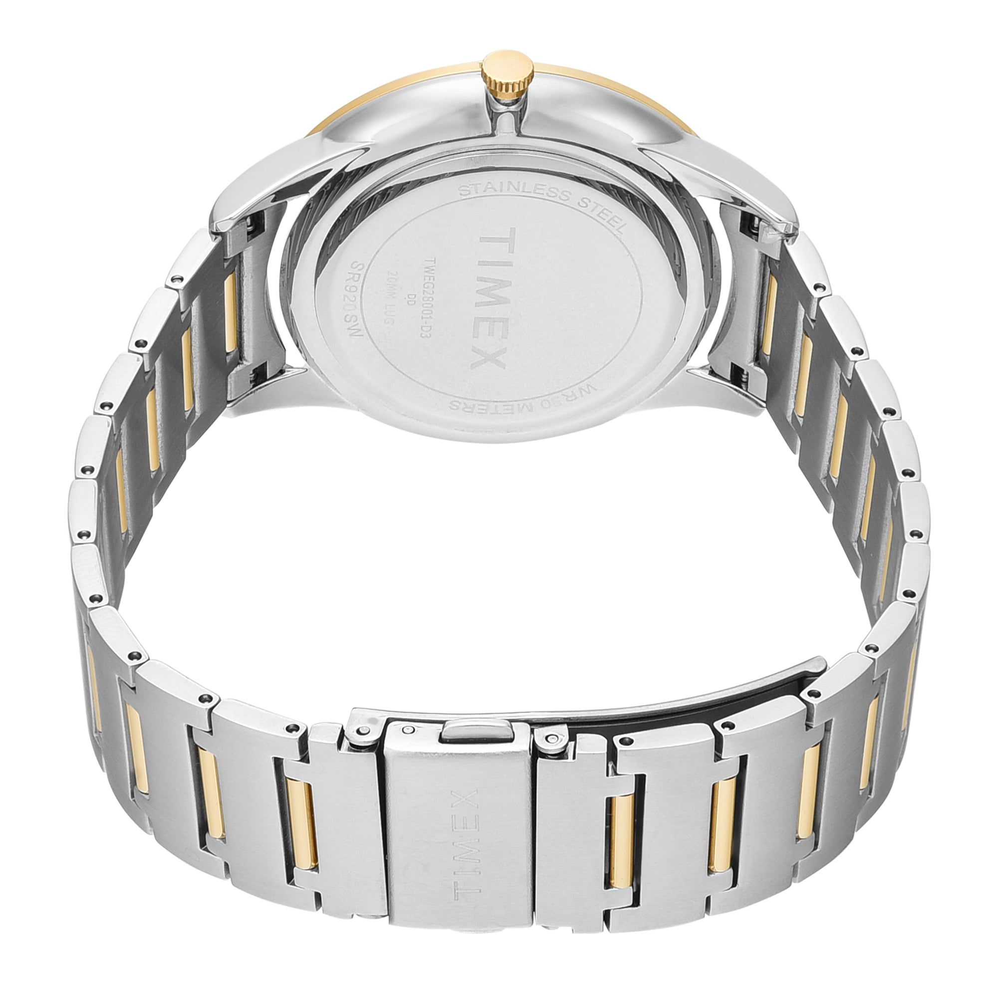 Timex TWEG28001 Men’s Silver Dial Quartz Multifunction Analog Round Stainless Steel Watch