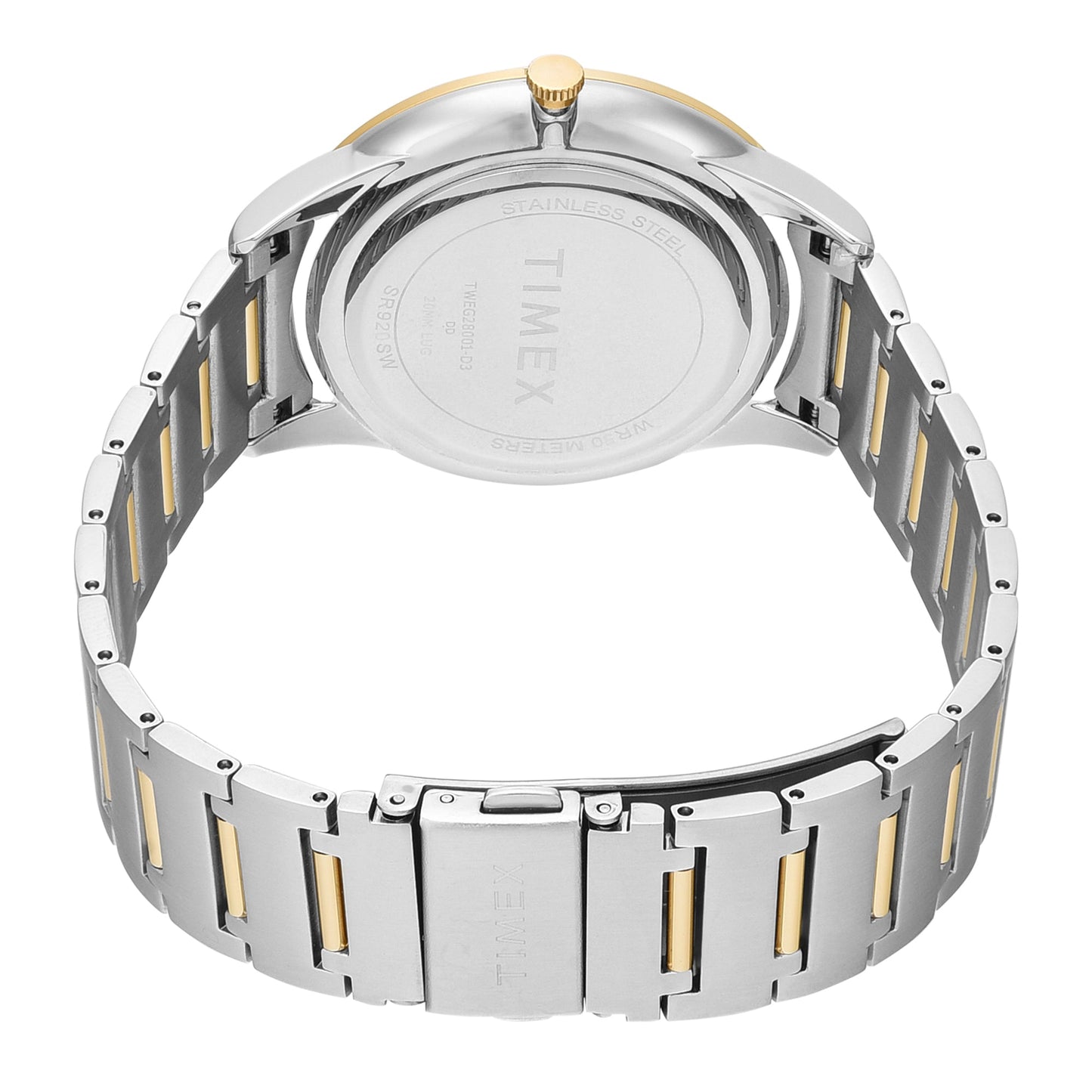Timex TWEG28001 Men’s Silver Dial Quartz Multifunction Analog Round Stainless Steel Watch