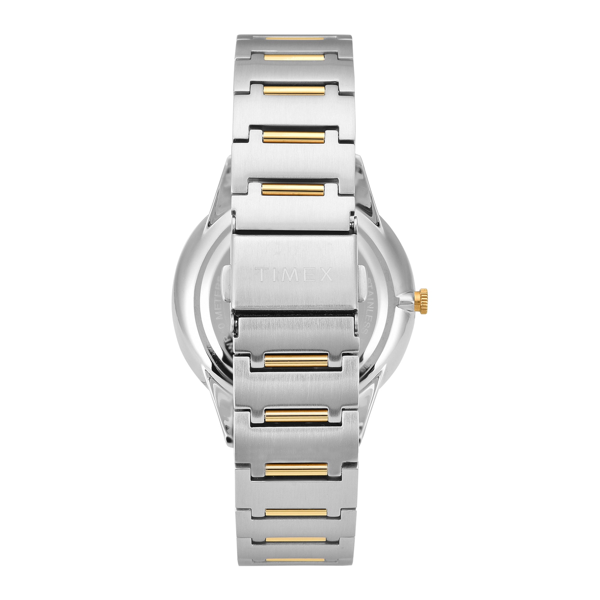 Timex TWEG28001 Men’s Silver Dial Quartz Multifunction Analog Round Stainless Steel Watch