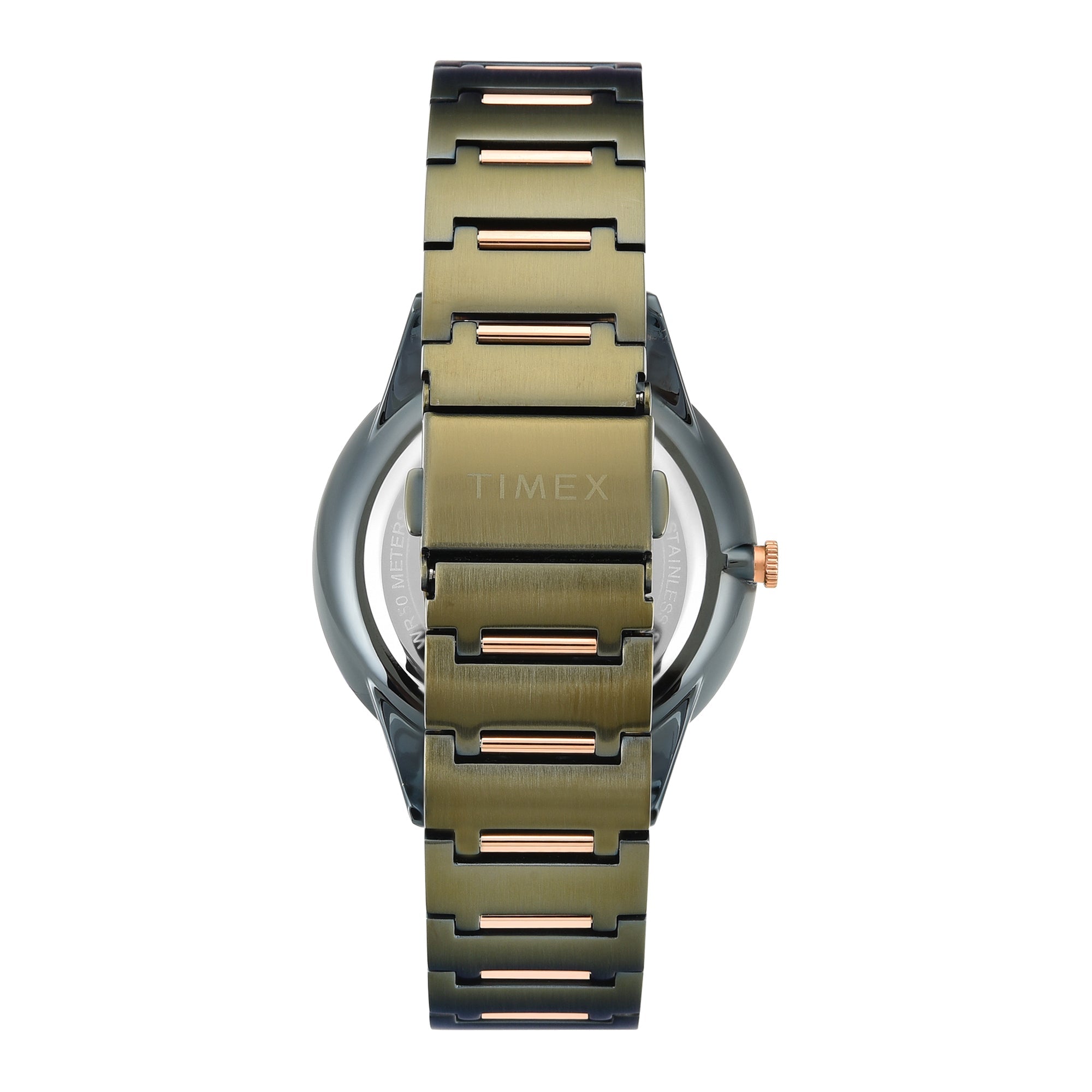 Timex TWEG28002 Men’s Green Dial Quartz Multifunction Analog Round Stainless Steel Watch