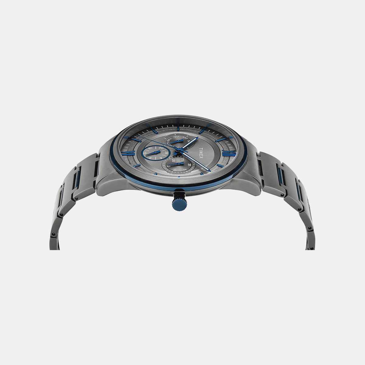 Timex TWEG28003 Grey Dial Round Case Analog Men Watch – Two‑Tone Stainless Steel Bracelet, Quartz Movement