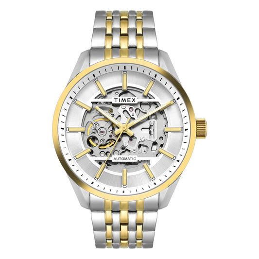 Timex TWEG31602 Signio Automatic Silver Dial Two-Tone Stainless Steel Men's Watch