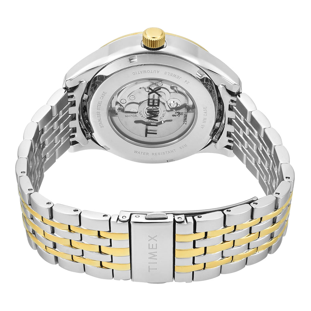 Timex TWEG31602 Signio Automatic Silver Dial Two-Tone Stainless Steel Men's Watch