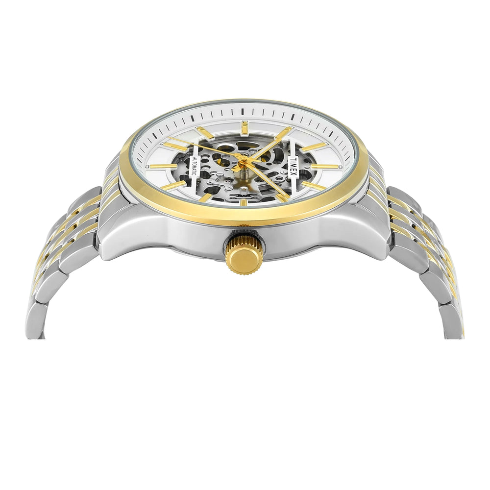 Timex TWEG31602 Signio Automatic Silver Dial Two-Tone Stainless Steel Men's Watch