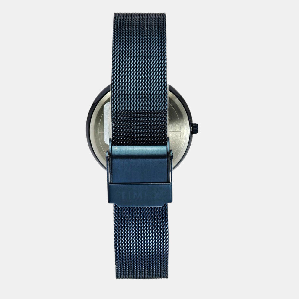 Timex TWEL11827 Women’s Blue Dial Analog Watch with Stainless Steel Strap