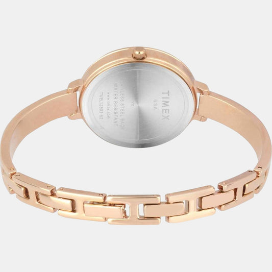 Timex TWEL12803 Women’s Rose-Gold Stainless Steel Analog Watch