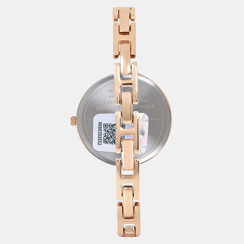Timex TWEL12805 Women’s Black Dial Rose-Gold Stainless Steel Analog Watch