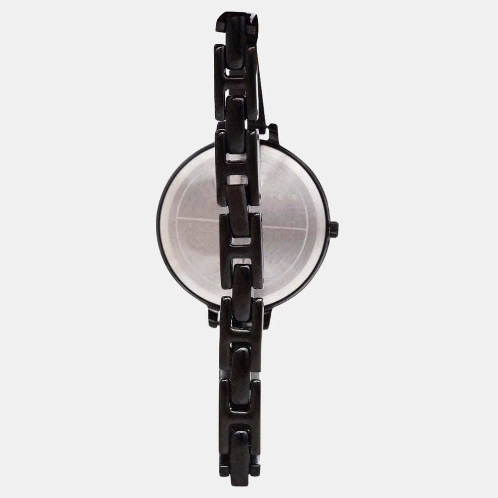 Timex TWEL12815 Women’s Black Dial Black Stainless-Steel Mesh Analog Watch