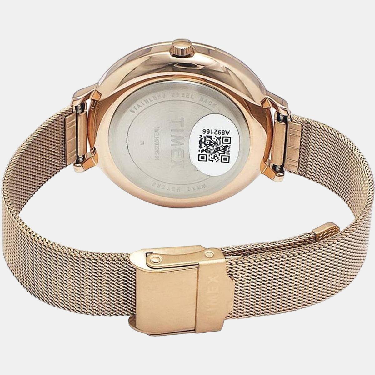 Timex TWEL14701 Analog Quartz Watch for Women – Rose Gold Dial, Rose Gold Stainless Steel Bracelet