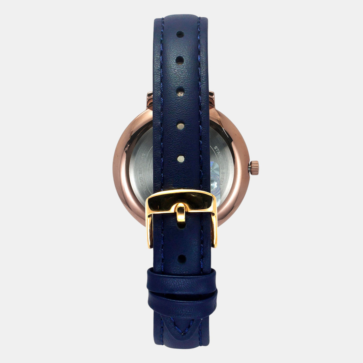 Timex TWEL14712 Blue Dial Analog Leather Strap Women Watch – Round Case, Quartz Movement