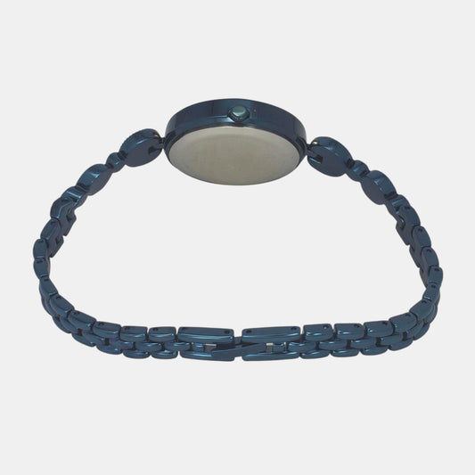 Timex TWEL18205 Blue Dial Brass Bracelet Analog Women Watch – Round Case, Quartz Movement