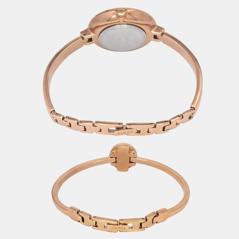 Timex TWEL18502 Women’s Rose Gold Dial Quartz Analog Watch