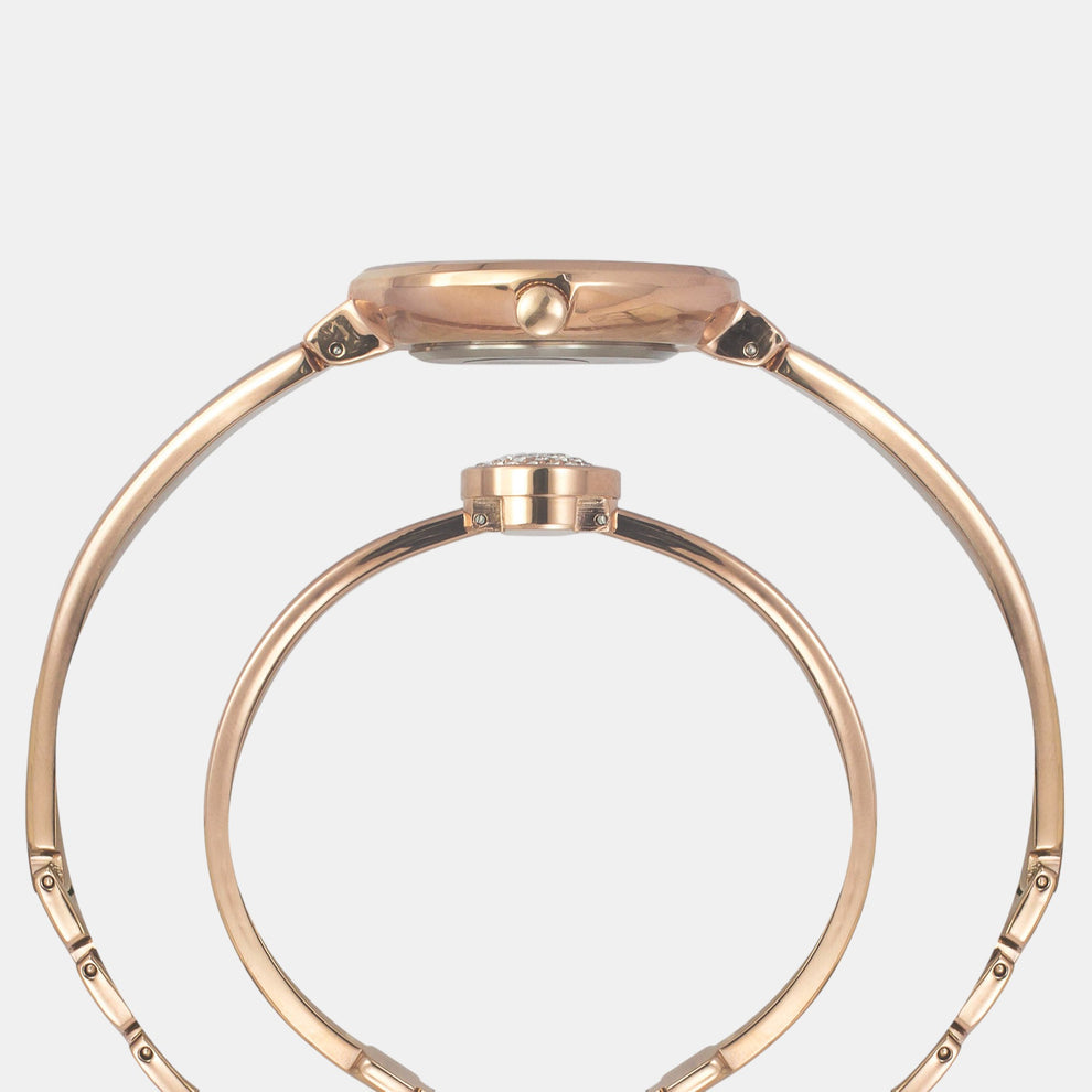 Timex TWEL18502 Women’s Rose Gold Dial Quartz Analog Watch
