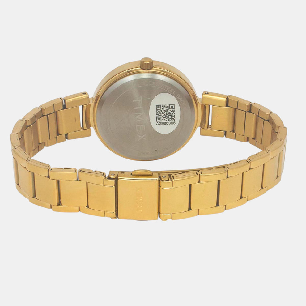 Timex TWEL18700 Women’s Green Dial Quartz Analog Round Stainless Steel Bracelet Watch