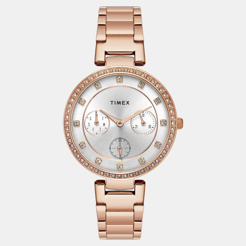 Timex TWEL18702 Women’s Silver Dial Multifunction Quartz Watch