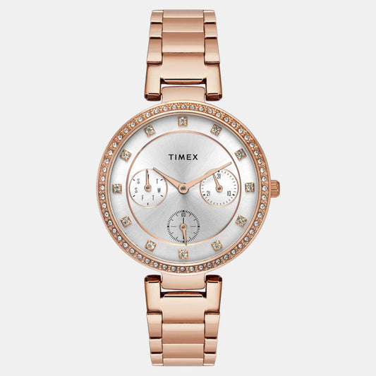 Timex TWEL18702 Women’s Silver Dial Multifunction Quartz Watch