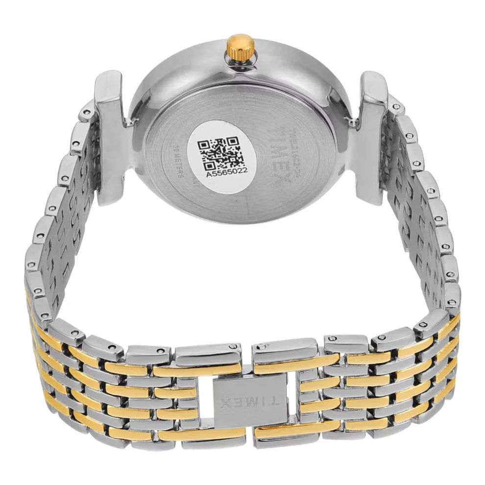 Timex TWEL21602 Women’s Silver Dial Analog Watch with Stainless Steel Strap