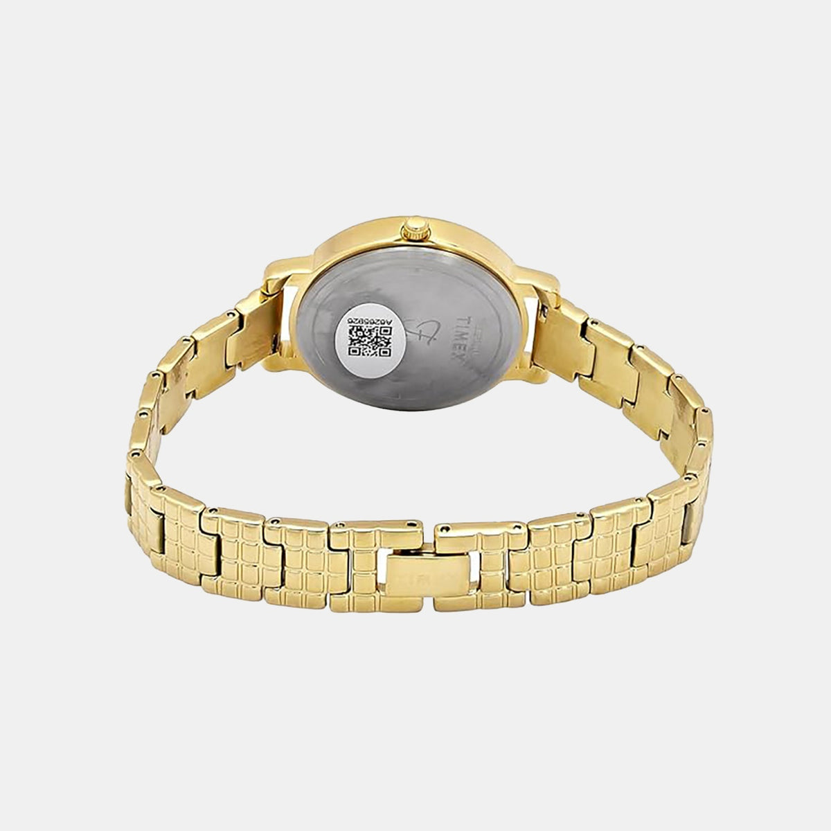 Timex TWEL23900 Quartz Analog Green Round Dial Gold-Tone Brass Bracelet Watch For Female