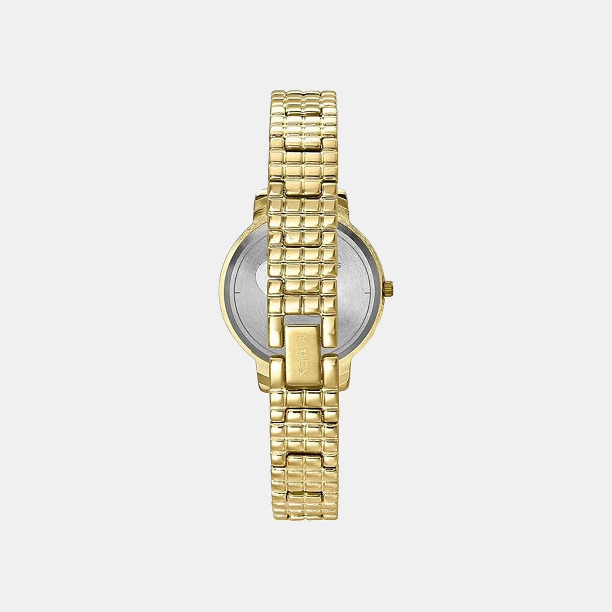 Timex TWEL23900 Quartz Analog Green Round Dial Gold-Tone Brass Bracelet Watch For Female