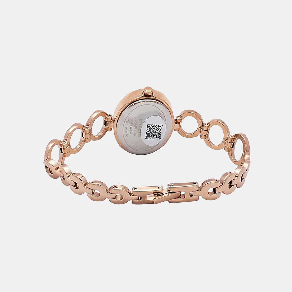 Timex TWEL24003 Quartz Analog Blue Oval Dial Rose-Gold Bracelet Watch For Female