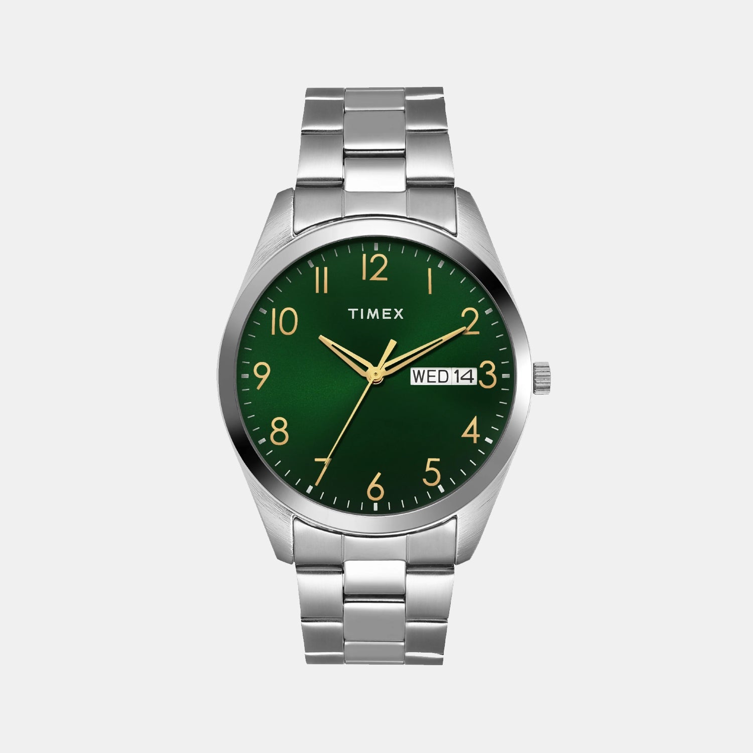 Timex TWTG10421 Men’s Green Dial Quartz Analog Round Stainless Steel Watch