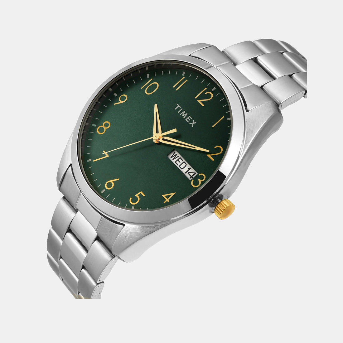 Timex TWTG10421 Men’s Green Dial Quartz Analog Round Stainless Steel Watch