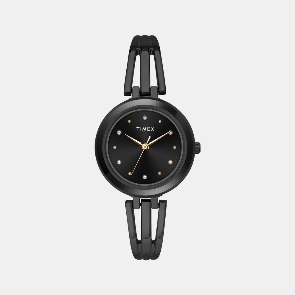 Timex TWTL10300 Women’s Black Dial Black Stainless Steel Analog Watch