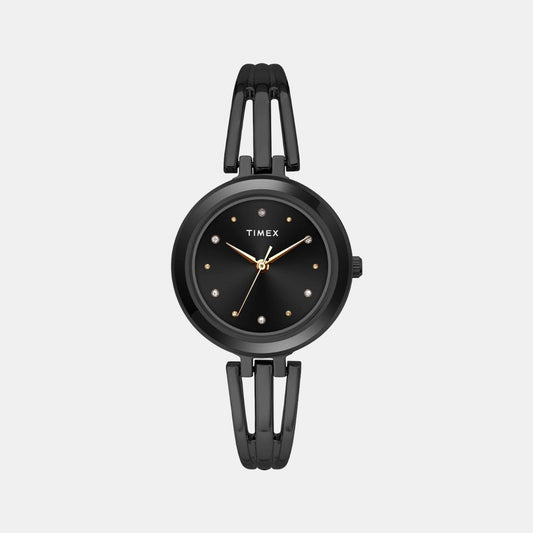 Timex TWTL10300 Women’s Black Dial Black Stainless Steel Analog Watch