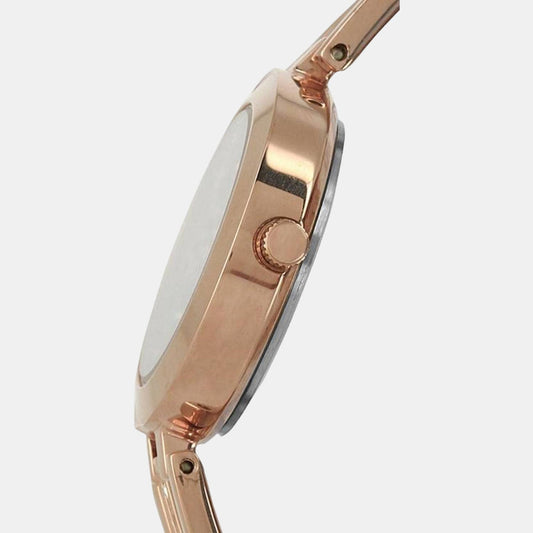 Timex TWTL10302 Women’s Blue Dial Rose‑Gold Stainless Steel Analog Watch