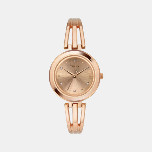 Timex TWTL10305 Women’s Rose‑Gold Dial Rose‑Gold Bracelet Analog Watch