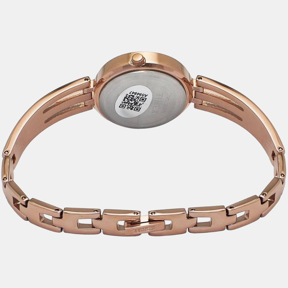 Timex TWTL10305 Women’s Rose‑Gold Dial Rose‑Gold Bracelet Analog Watch