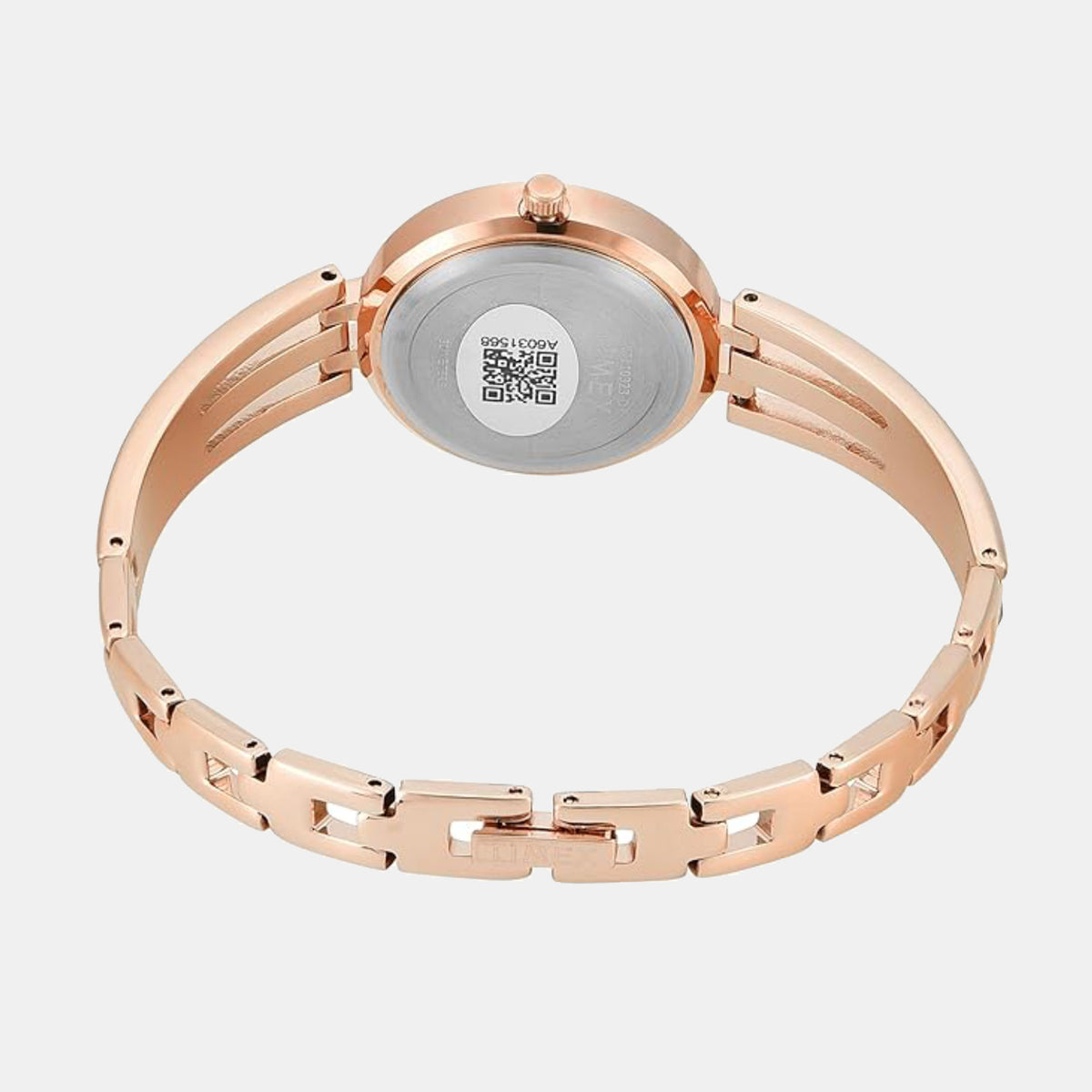 Timex TWTL10323 Pink Round Dial Analog Watch for Women – Rose Gold Brass Strap, 29.5 mm Case