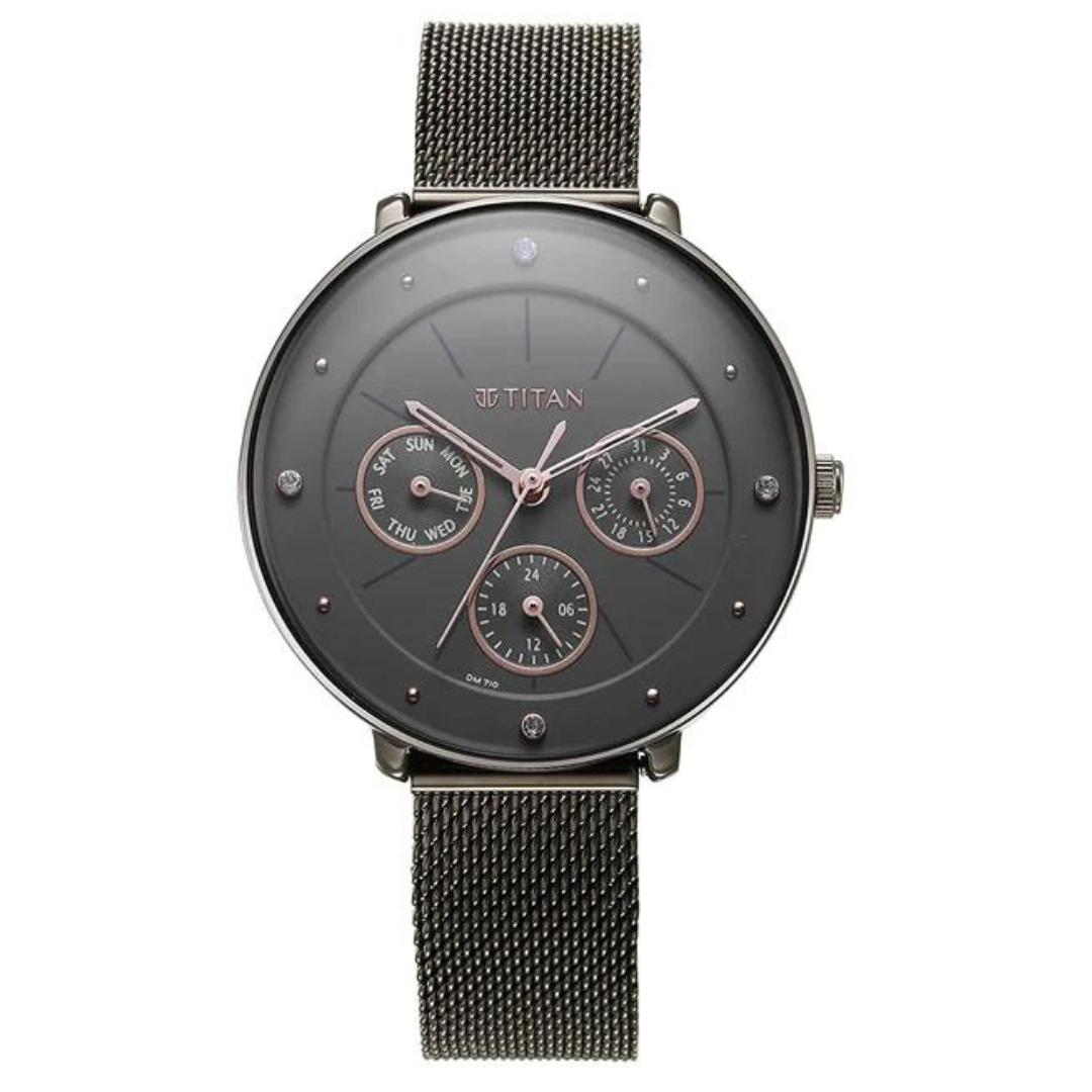 Titan 2651QM01 Neo Grey Dial Women's Stainless Steel Analog Watch