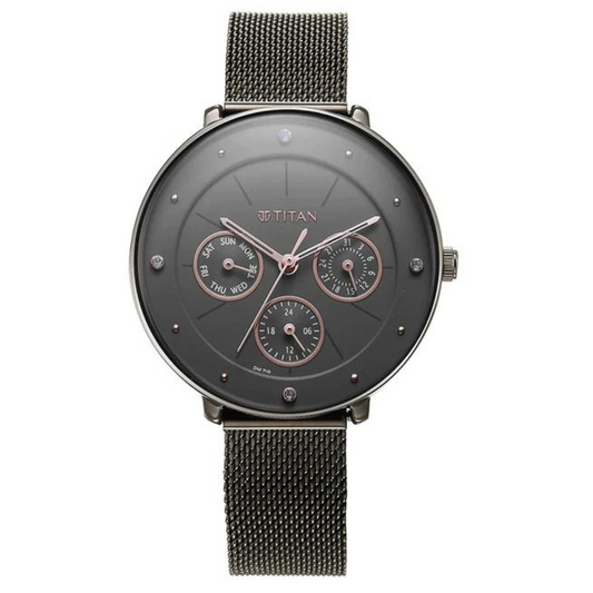 Titan 2651QM01 Neo Grey Dial Women's Stainless Steel Analog Watch