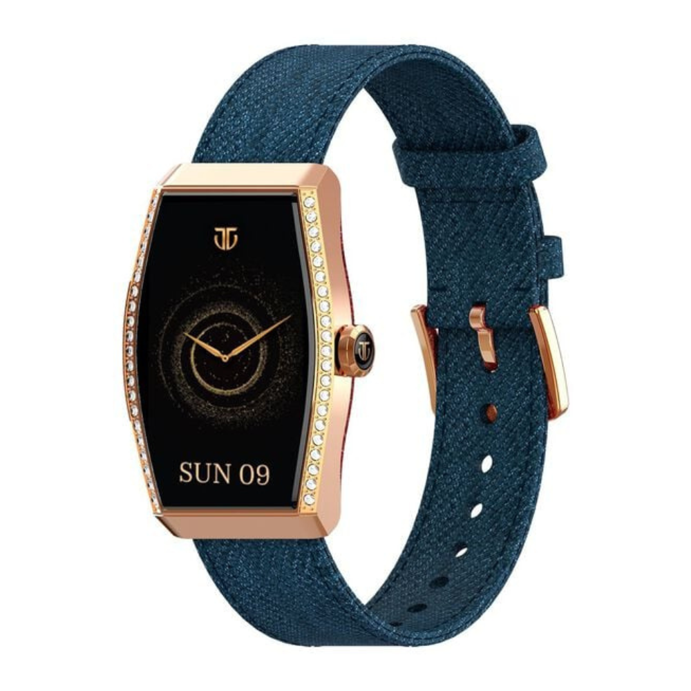 Titan 95402WF02K Valerie Aura 1.47" AMOLED Smartwatch Green Silicone Strap for Women